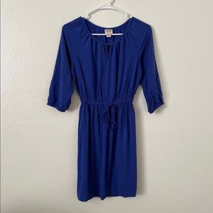 Royal Blue Quarter Sleeve Dress
